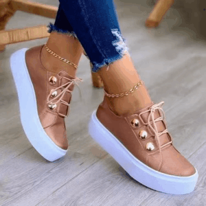Women's Casual Shoes Round Toe Platform - Brown