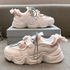 Ladies Trendy Casual Sneakers - White