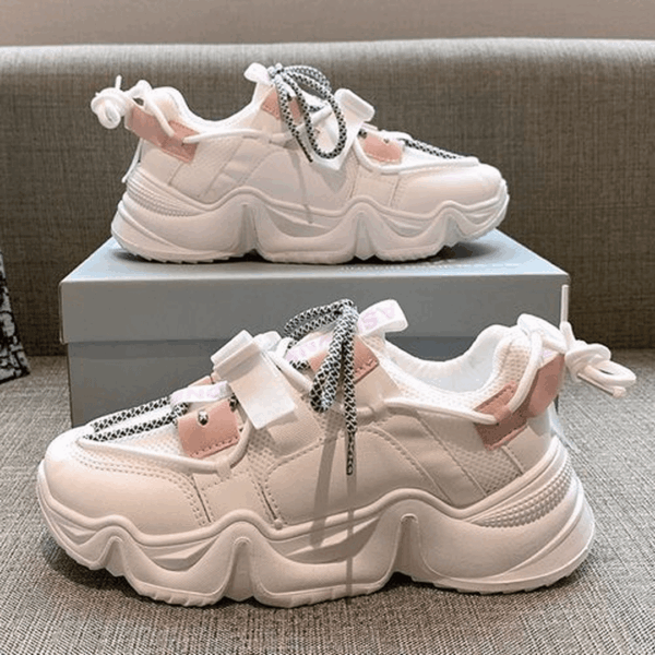 Ladies Trendy Casual Sneakers - White